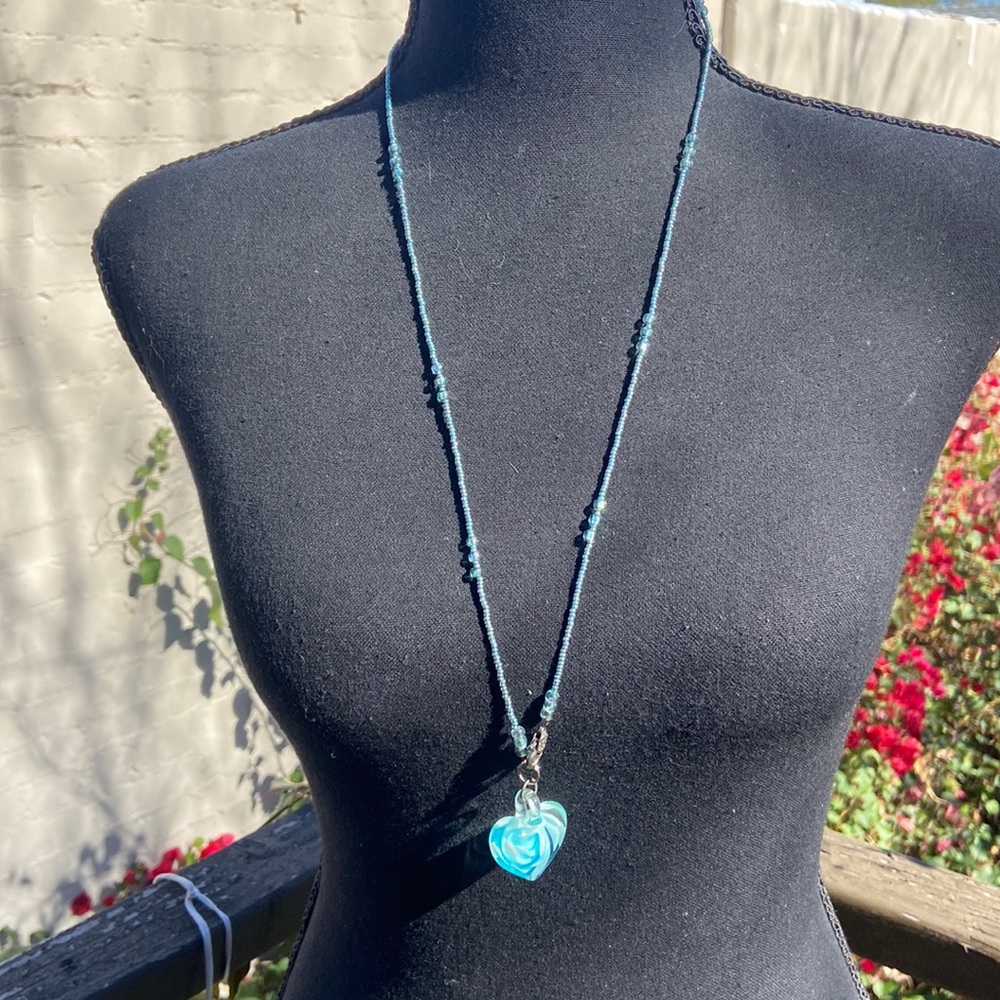 hand beaded heart necklace. Absolutely stunning
